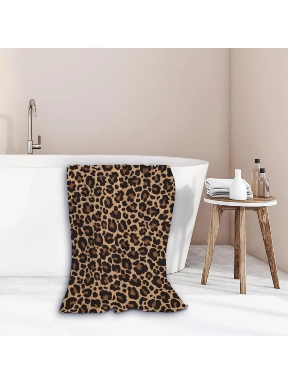 Leopard Print Quick-Dry Beach Towel | Lightweight Absorbent Pool & Travel Towel